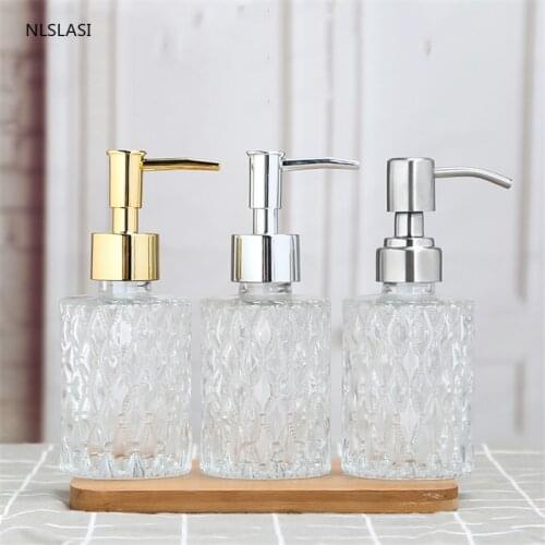 Bathroom Accessories glass Lotion Essence Gel bottle Liquid Soap Dispenser for Kitchen Bathroom Home Decoration 160ml