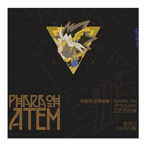 Anime Yu-Gi-Oh ATEM Theme Imitation Enamel Metal Badge Button Brooch Pins Souvenir Toy Cosplay Gift