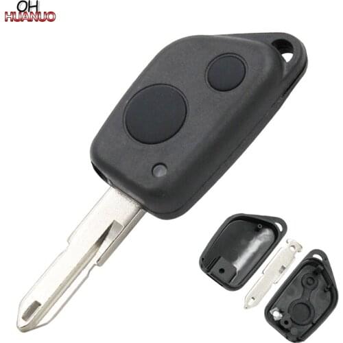 FOR PEUGEOT 106 205 206 306 405 406 2 BUTTON REMOTE KEY FOB CASE UNCUT BLADE