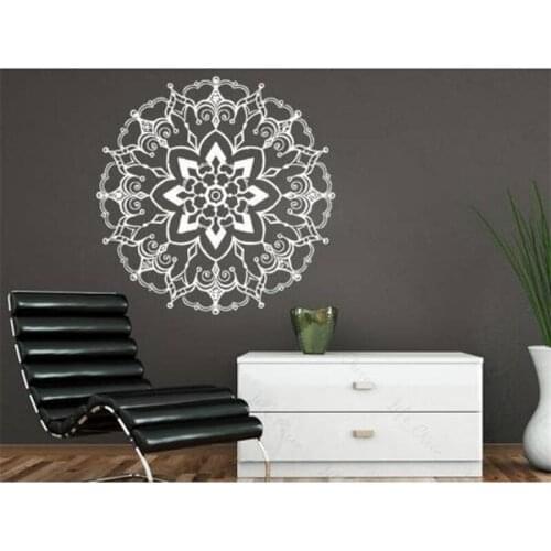 Home Decor Mandala Flower Pattern Design Boho Style Art Decal Wall Sticker Bedroom Accessories Vinyl Mural Furniture Art