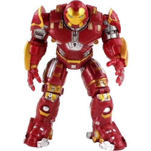 17cm Marvel Avengers 3 Iron Man Hulkbuster Armor Joints Movable Doll Mark With LED Light PVC Action Figure Collection Model Toy