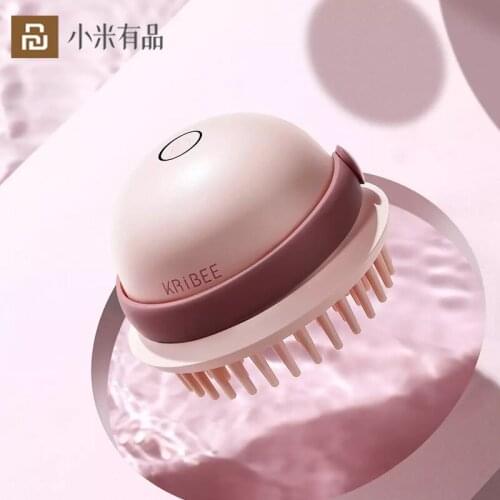 Youpin Kribee Electric Hair Comb Hair Fluffy Artifact Vibration To Remove Grease Spa Level Scalp Massager Usb Cable Wet And Dry