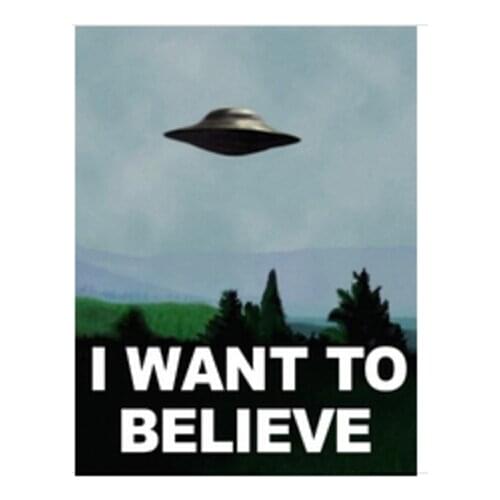 Hot Sale I want to believe Poster Prints Fabric Cloth Poster movie style custom poster 30x45cm #1229