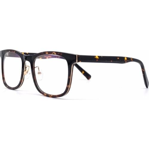 HKUCO Casual Fashion Horned Rim Rectangular Frame Clear Lens Eye Glasses Frame