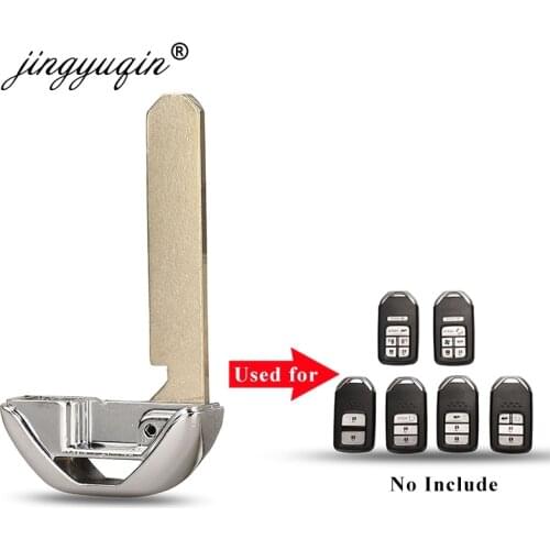 Jingyuqin Car Remote Smart Keyless Emergency Insert Key For Honda Accord Odysee Civic HR-V 2016 2017 2018 Blank Uncut Blade