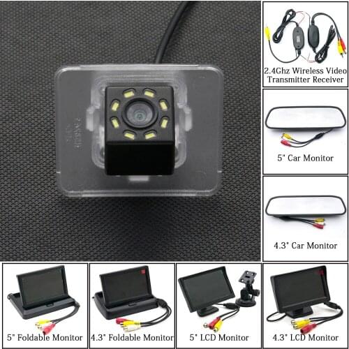 8LED Car Rear View Camera Reverse Backup 4.3 5 inch Parking Monitor Power Filter Wireless For Kia Optima K5 2012 2013 2014 2015