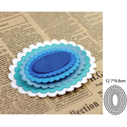 Lace Oval Frame Metal Cutting Dies for DIY Scrapbooking dies Photo Card Making Decorative Craft Embossing Die Cuts Stencils dies