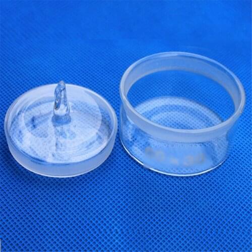 Laboratory Glass Weighing Flat bottle,Width 70mm,High 35mm,Low Form,10 Pcs/Pack