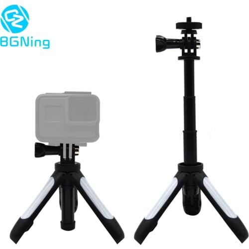 BGNing Mini Extension Pole Table Tripod Bracket Mount Holder for GoPro Hero 8 7 6 5 Black Go Pro /YI Sports Camera Selfie Stick