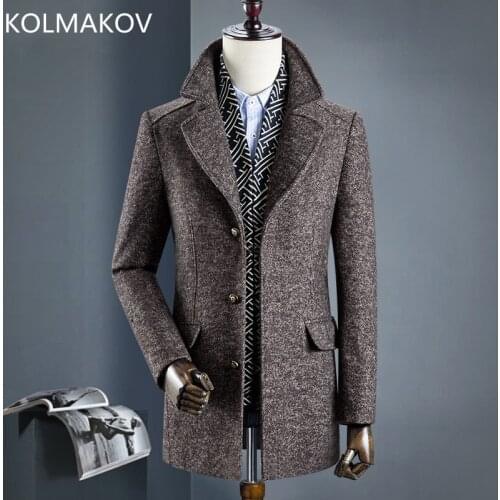 2021 new arrival autumn&winter men jacket high quality wool trench coat men,mens wool coat,plus-size M-4XL