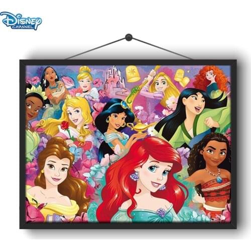 Disney 5D DIY Diamond Painting Twelve Princess Group Photo Round Diamond Embroidery Set Exquisite Crafts Home Decoration
