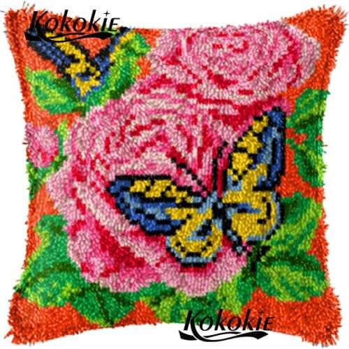 3d cushion blanket cross stitch kits latch hook diy rug pillow kits Crochet embroidery yarn handicraft Pillowcase Making kits
