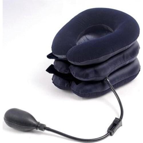 Neck Stretcher Inflatable Air Neck Traction Apparatus Device Travel Air Pillow Neck Head Flight Rest Supports Pain Relief