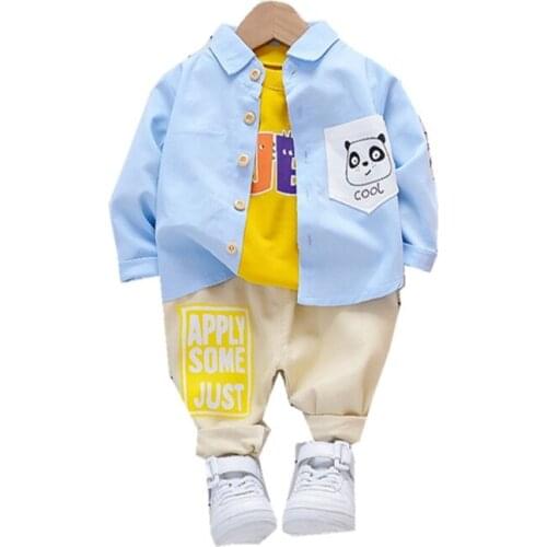Spring Autumn New Baby Boys Clothes Suit Children Cartoon Sports Shirt Pants 2Pcs/sets Toddler Fashion Costume Kids Sportswear