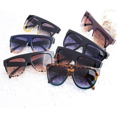 Flat Top Oversized Square Sunglasses Women Gradient 2019 Summer Style Classic Women Sun Glasses Female Big Square Eyewear UV400