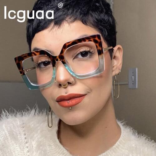 Fashion Transparent Lens Eyewear Women Men 2021 Square Clear Glasses Optical Eyeglasses Frame Spectacle Frame Eyeglasses