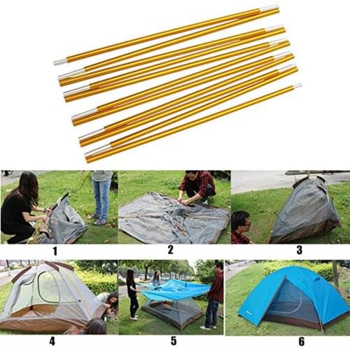 2 Pcs Camping Travel Tent Awning Pole Kit Rod 19mm Aluminum Alloy Stick for Canopy Sunshade Shelter