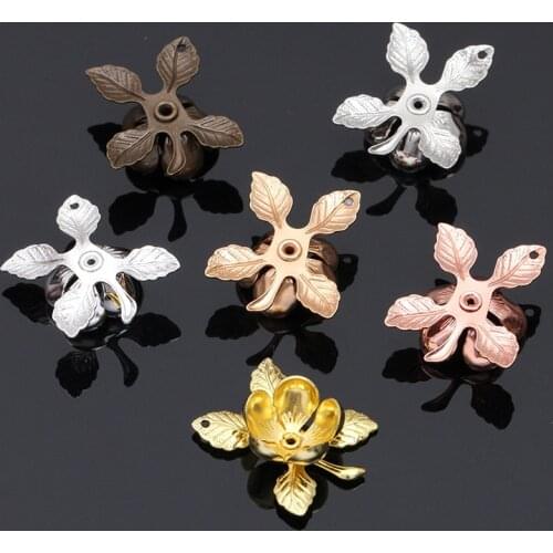 10pcs 18x21mm Vintage Flowers Spacer Filigree Flower Charms Pendant For Diy Jewelry Making Charms Findings Accessories