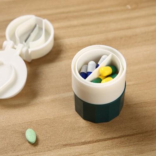 Portable Medicine Storage Box Pill Box Cutter Medicine Crusher Grinder Splitter Family Bottle Multi-function Grinder
