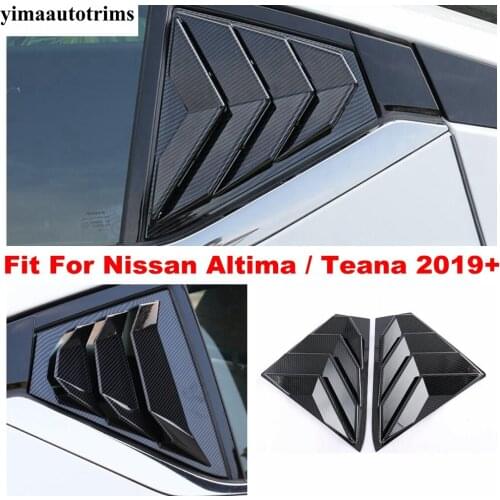 Carbon Fiber Look ABS Accessories For Nissan Altima / Teana 2019 - 2021 Rear Window Vent Louvers Scoop Protect Decor Cover Trim