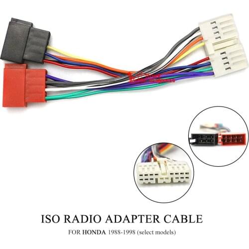 12-110 ISO Radio Adapter for HONDA 1988-1998 (select models) Wiring Harness Connector Lead Loom Cable Plug