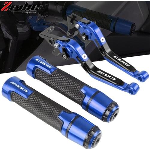 For Honda CB400F CB 400F 1989 1990-1991 Motorcycle CNC Adjustable Folding Extendable Brake Clutch Levers Handlebar Hand Grips
