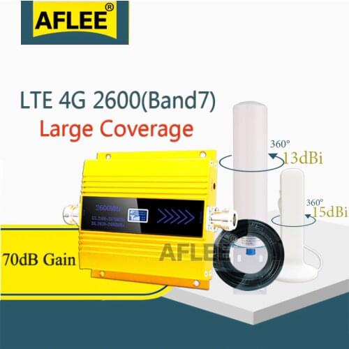 High Gain!!4g Signal Booster FDD LTE 2600mhz Band7 GSM Signal Repeater 4G LTE 2600 Mobile Network Booster Cellular Amplifier