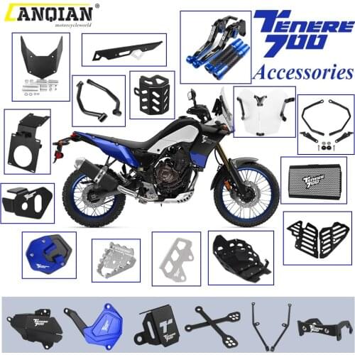 Headlight Gear Shift Lever Protective Water Pump cover Rear Brake Master Cylinder Guard Handlebar Clamps For YAMAHA Tenere 700