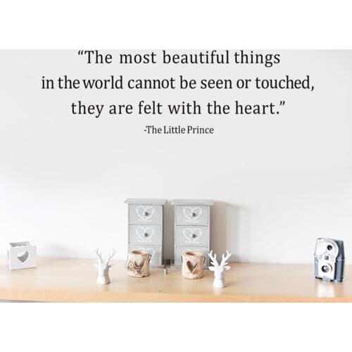 The most beautiful things... vinyl quotes wall sticker home decor living room decal diy art mural wallpaper gift