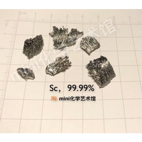 Sc > 99.99% Distilled from Sc 4N, a Rare Earth Metal Element