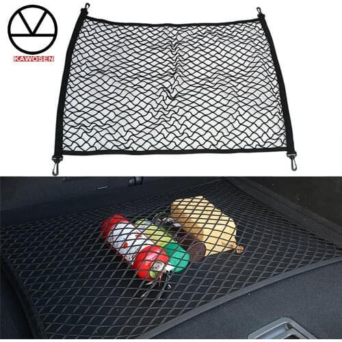 KAWOSEN 90/110*60cm Car-styling Mesh Elastic Nylon Rear Back Cargo Trunk Storage Organizer Luggage Net Holder Accessory CMNB04