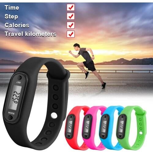 Sport Smart Wrist Watch Bracelet LCD Display Fitness Gauge Step Tracker Digital Pedometer Run Walking Calorie Counter