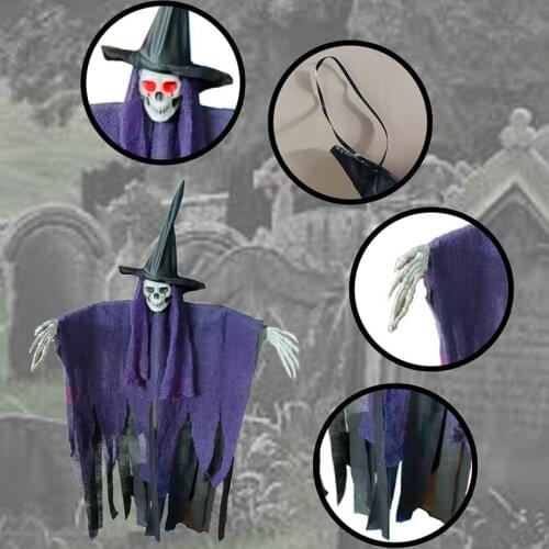 Halloween Decoration Glow Haunted House Skull Pendant Flying Ghost Field Props Horror Props NW