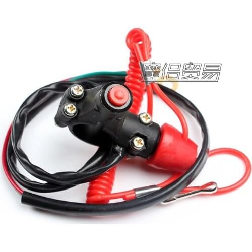 22MM Universally Tether Lanyard Emergency Kill Stop Engine Switch Push Button for ATV Motorcycle Boat Dirt Pit moped