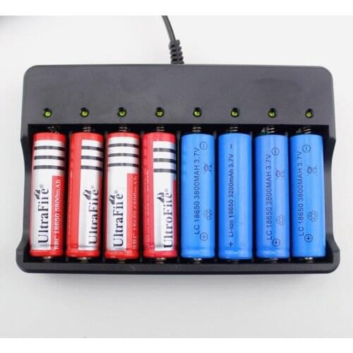 Lithium battery charger gtf 18650, 8 spaces, li-ion, battery loading, loading pattern, 8 independent chargers