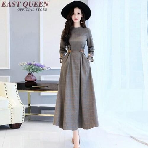 Autumn dresses women 2019 female tartan dress tunic long sleeve winter dresses women 2019 NN0922 C