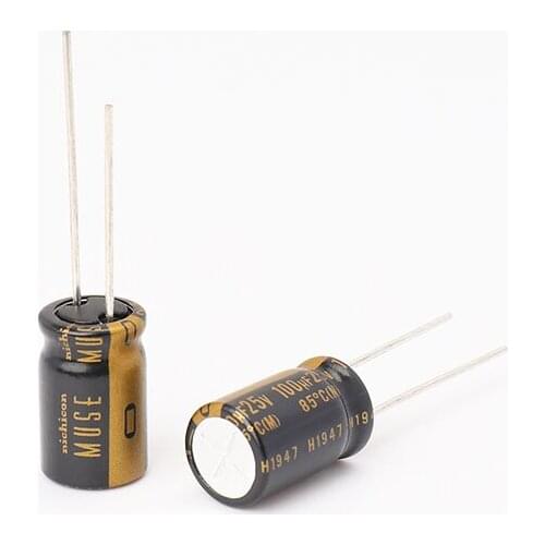 10 Pieces Nichicon Audio Capacitor Coupling Filter Capacitor 100uf 25v KZ Series 25v 100uf 10x16mm
