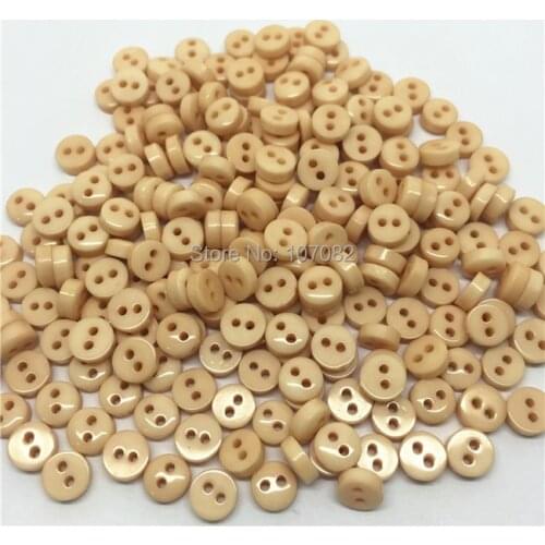 1000pcs/lot Natural Beige 6mm Mini Tiny Buttons Resin Round Sewing Accessories Button Fit Scrapbooking Cardmaking