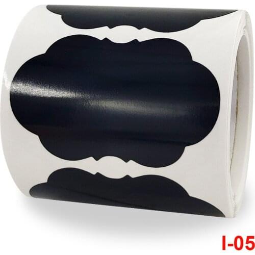 120Pcs 3.5x5.5cm Black Kraft Stickers Paper Labels Blank Gift Tags for Jar Candle Glass Bottle Seal Labels Stationery Sticker