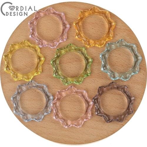 Cordial Design 28*28MM 100pcs Earrings Accessories/Hand Made/Sun Shape/DIY Making/Acrylic Bead/Jewelry Findings & Components