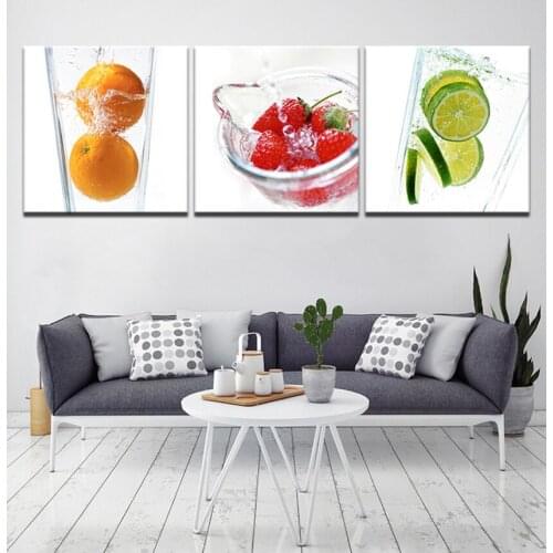 5D DIY Diamond Paintingfruit still life,Full Square diamond Embroidery Cross Stitch diamond Mosaic triptych Home Decor 3pcs set