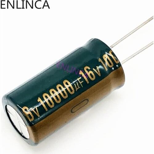 6pcs/lot P81 10000uf16V Low ESR/Impedance high frequency aluminum electrolytic capacitor size 16*30 16V 10000uf 20