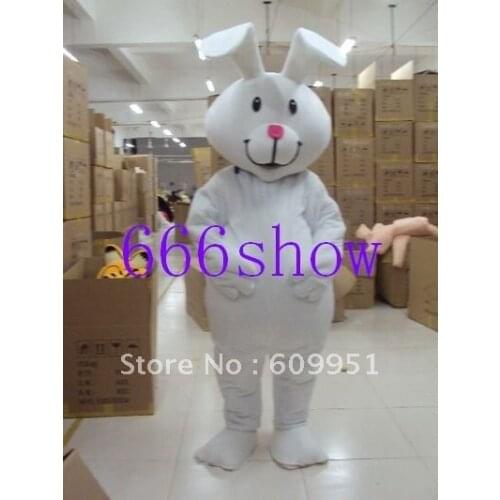 White adult easter bunny bug brown rabbit adult cartoon mascot costume Free Shipping
