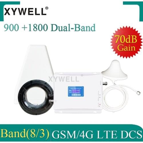 Gsm 900 1800 Dual-Band Booster 4G signal booster 2G 3G 4G LTE 1800 Cellular Signal Repeater Cell Phone Signal