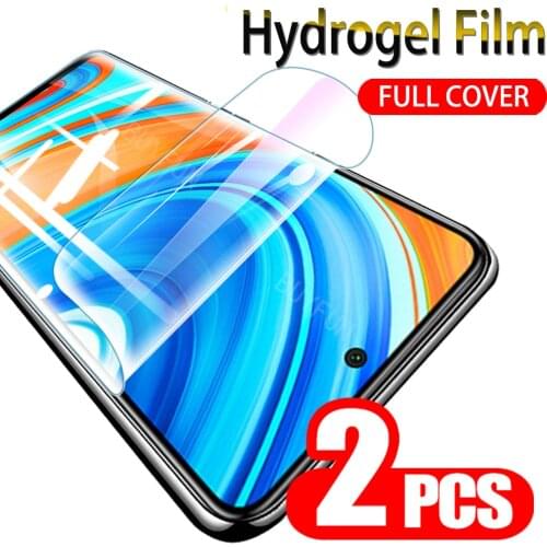 2PCS Hydrogel Film For Xiaomi Redmi Note 9 Pro Max 9s Screen Protector Redmy Note9 Note9s HD Full Cover Safety Films Not Glass