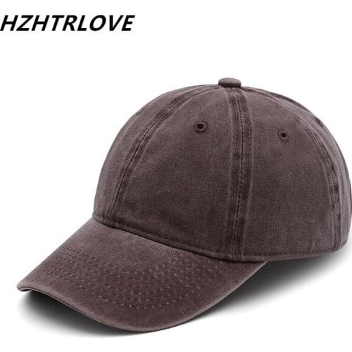 High Quality Washed Cotton Snapback Cap Adjustable Solid Baseball Cap For Men Women Unisex Fashion Leisure Casual Dad HAT