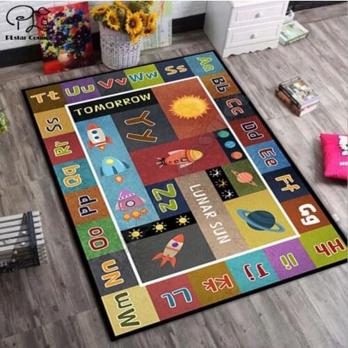 Basketball game carpet Square Anti-Skid Area Floor Mat 3D Rug Non-slip Mat Dining Room Living Room Soft Bedroom Carpet style-03