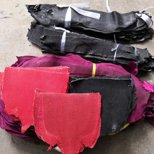 Leather piece Genuine Stingray Natural Manta Leather Craft for DIY Leather Craft Belt Knife Handle Material Ray Fish Skin colors