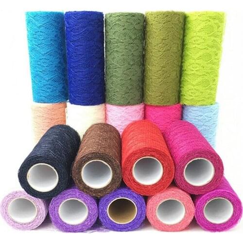 15cm 10Yards Lace Tulle Roll Fabric Spool Tutu Skirt Birthday Gift Wrap Wedding Chair Table Decoration Supplies