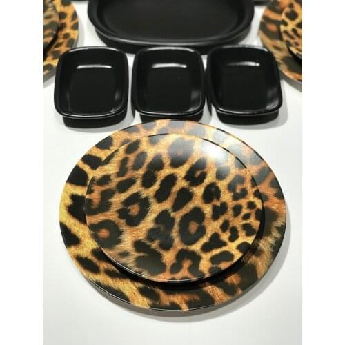 Leopard Pattern 25 Piece 6 Personality Breakfast Team